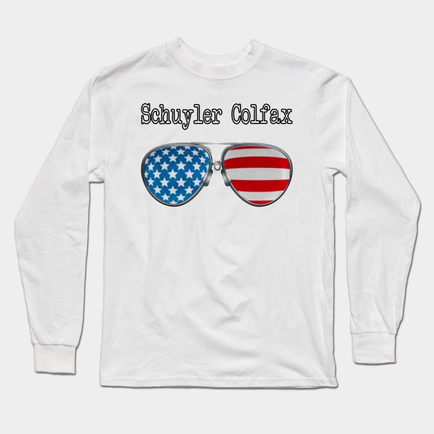 AMERICA PILOT GLASSES SCHUYLER COLFAX Long Sleeve T-Shirt by SAMELVES